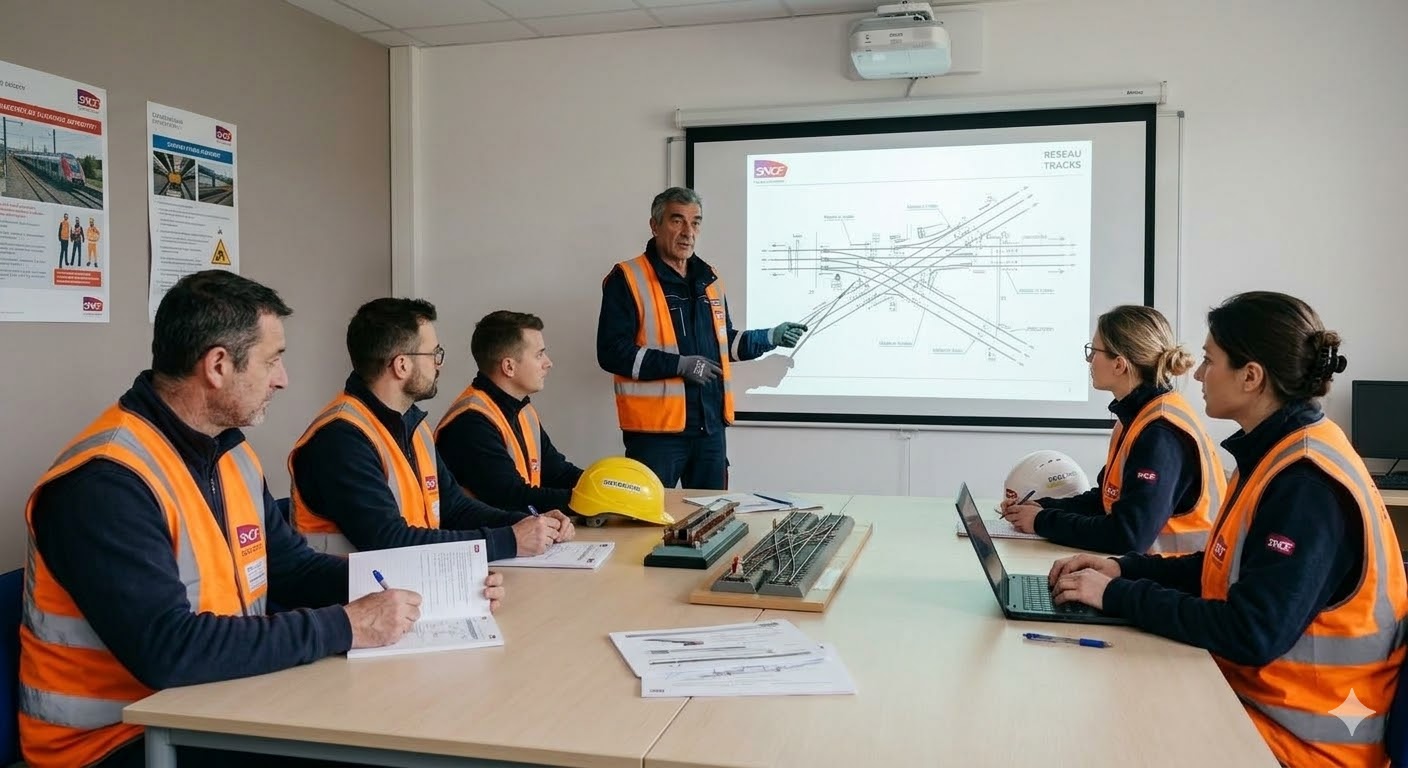 Cours théorique SECUFER en salle — formateur expert ferroviaire